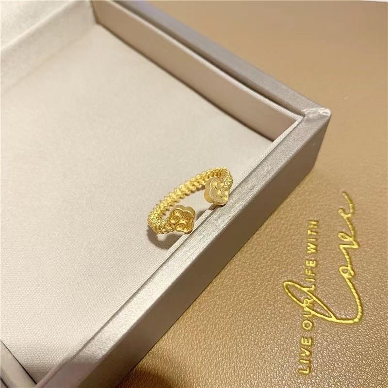 Unique Floral Design Adjustable Ring Brass Gold Plated Perfect For Wedding Gifts