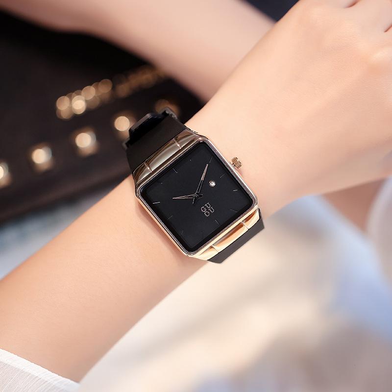 

Жіночий годинник Модний спортивний чоловічий та жіночий квадратний кварцовий парний годинник Простий календарний циферблат Парний годинник