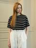 Muse By Rose Bianca Striped Top (Black)
