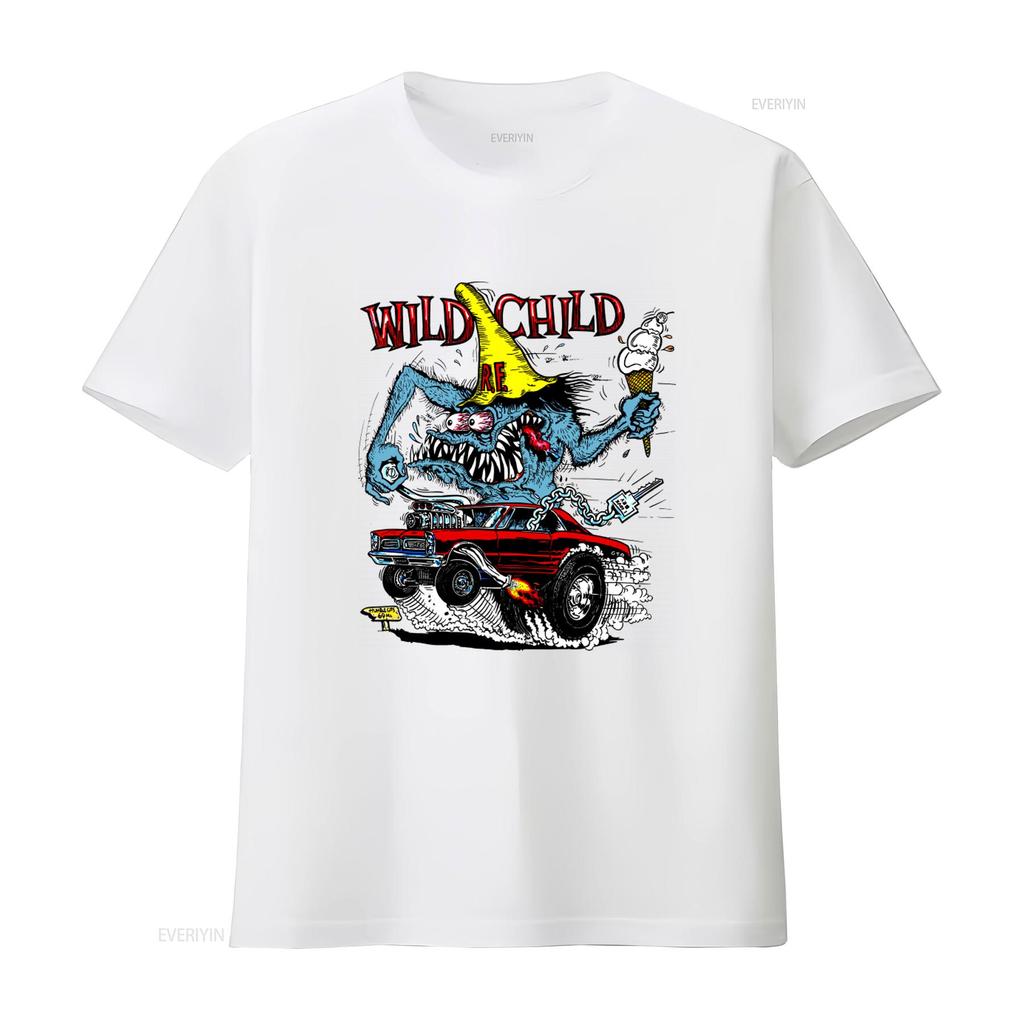 Ed Big Daddy Roth Rat Fink Hot Rod Wild Child T Shirt for S 5XL US Fanmade Grey vintage Washed Comfortable streetwear
