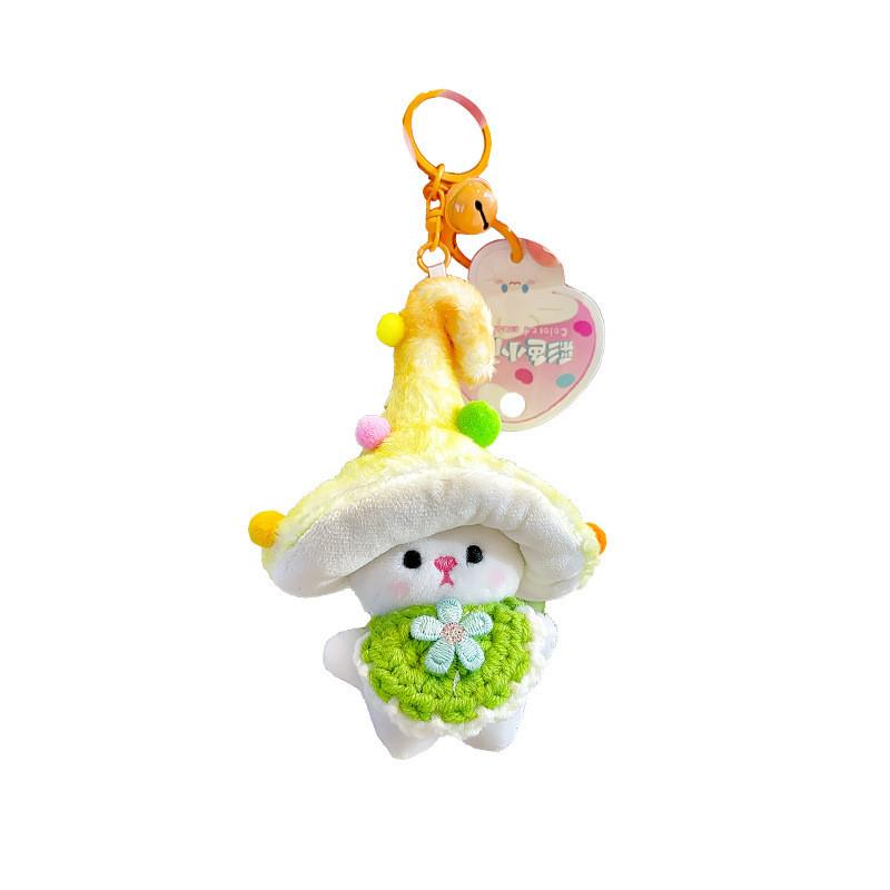 Colorful Delightful Plush Mushroom Keychain Adorable Fairy Bag Accessory For Kids