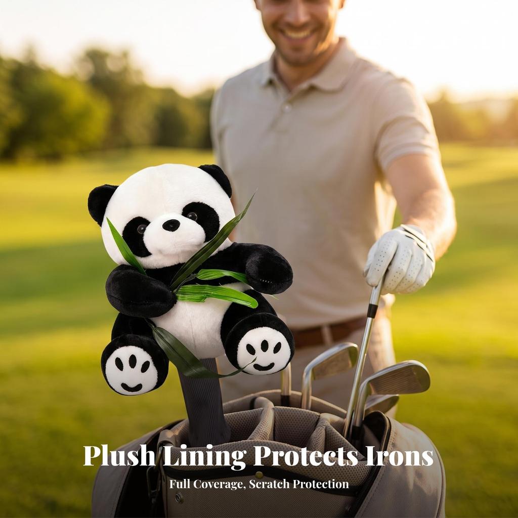 Süßes Panda Golfschlägerhaube Weich mit Schützender Socke Sicher