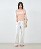 MONGDOL [Set] One-Shoulder Draping Layered T-Shirt Peach Pink Mdts088Peachpink