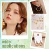 100Pcs 304 Stainless Steel Ball Stud Earring Findings with Horizontal Loops & 100Pcs Ear Nuts & 100Pcs Open Jump Rings Golden 15x7x4mm Hole: 1.7mm