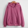 Felpe con cappuccio da donna autunnali, primaverili, moda casual, cardigan, felpe con coulisse, stile coreano, felpe tinta unita con zip