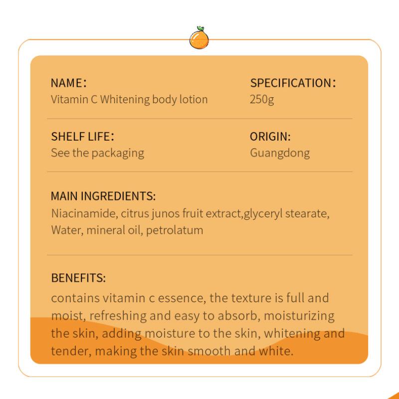 VC Whitening Body Lotion SADOER Vitamin C Moisturizing and Moisturizing Skin