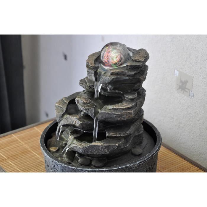 Binnenfontein little rock - zen'light - scfr138 - bruin - rustgevende zen decoratie - led verlichting