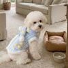 Warm Star-Print Scarf Dog Coat Comfortable Dog Velvet Vest Cute Vertical-Stripe Pet Vest  For Pets