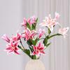 Multicolor Lily Artifiical Flowers Double Layers Simulation Flowers  Home Decoration