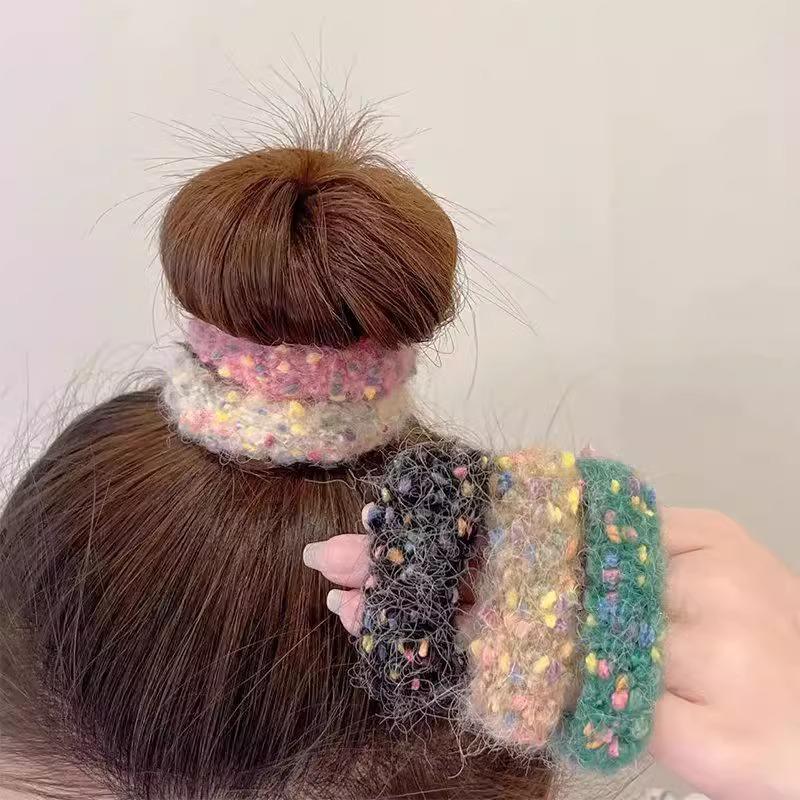 Durable High Elasticity Colorful Hair Tie for Women - Thickened, Versatile, Fashionable Ponytail Holder