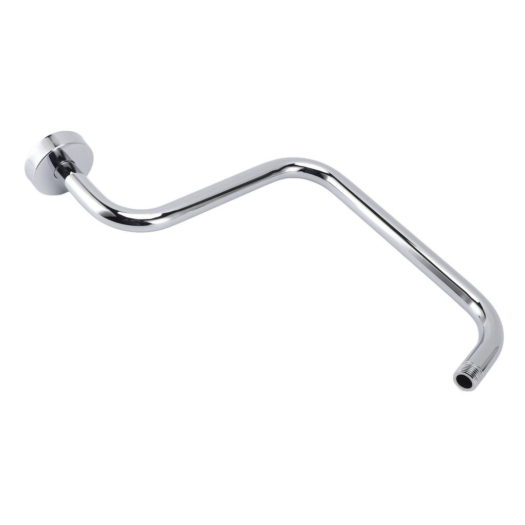 Shower Arm Stainless Steel Shower Arm with Flange S Shape Shower Head Riser Pipe In Wall Installation Shower Head Extension Arm for Bathroom