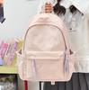 Schoolbag Japanese Ins Small Fresh Solid Color Versatile Schoolbag Leisure Campus Junior High School Students Backpack Light Class Backpack