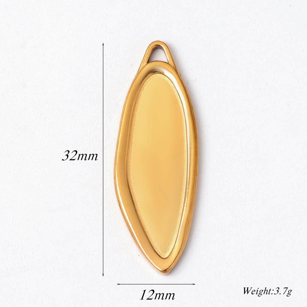 6pcs/lot Stainless Steel Charms Heart Round Irregular Blank Cabochon Pendant Base Diy Resin Cameo Jewelry Making