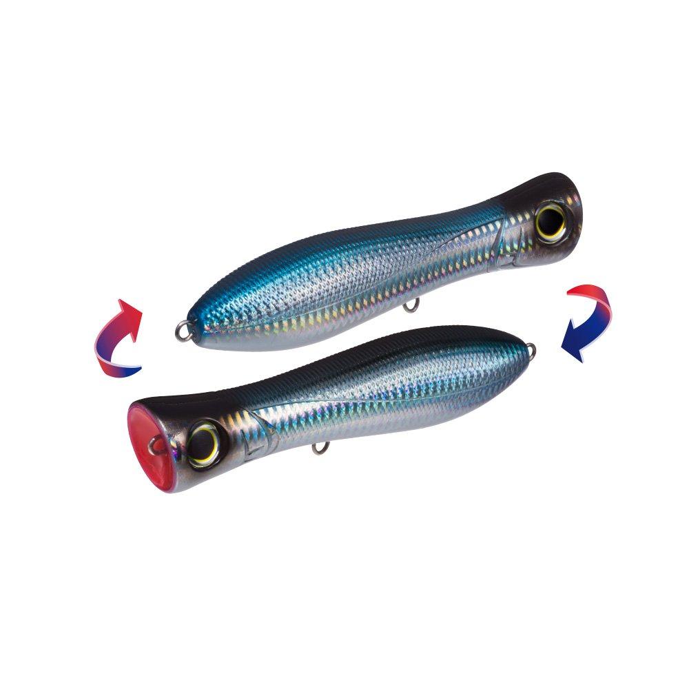 Lure Popper Bull Pop 150mm CHBL 70g Black YO-ZURI Weight R1154-CHBL-Holo