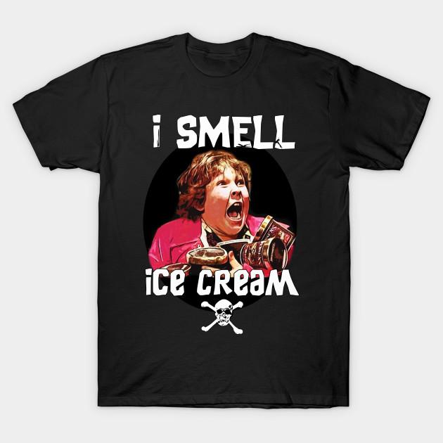

Men Black Print T-shirt I Smell Ice Cream No-Cut Transfer Paper Print Cotton Tshirt XL
