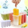 1-20Pcs 4 Gird DIY Ice Cream Molds Reusable Children's Creative Popsicle Mold Kitchen Tools