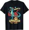 Retro Mongo je zděšená princezna kočka jedoucí na dinosaurovi Dámské tričko Unisex tričko
