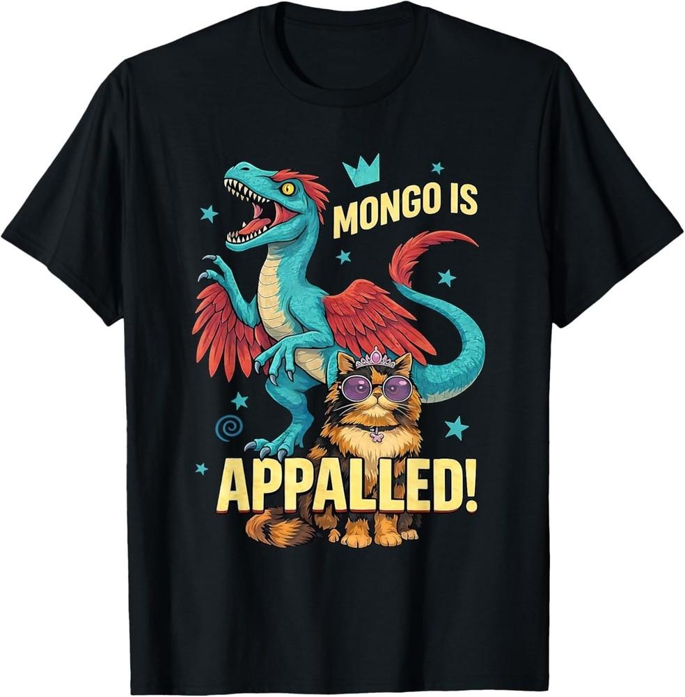 Retro Mongo is Appalled Princess Cat Riding Dinosaur Womens T-Shirt Unisex T-Shirt XXXXL