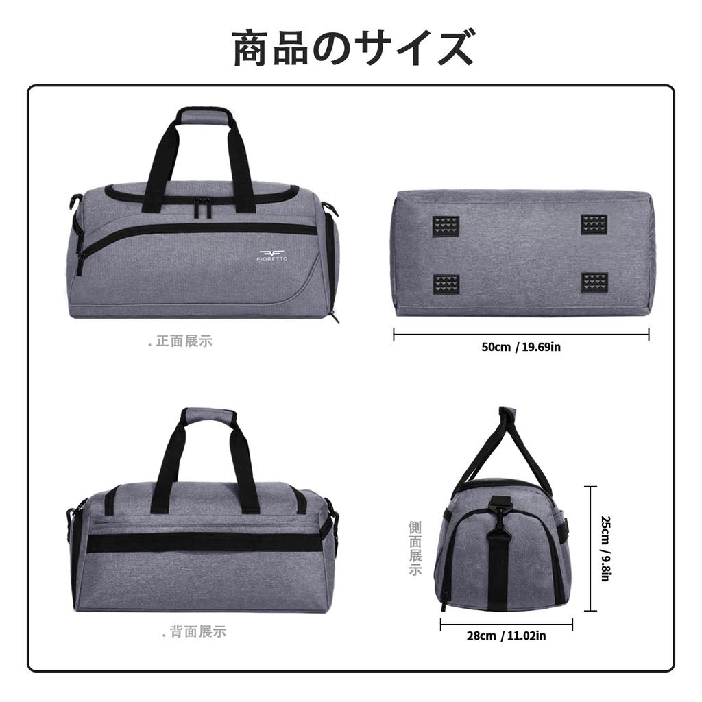 Bag Golf Travel Large Capacity Sports Bag with Shoe Compartment Gym Bag Travel Bag School Bag Lightweight Stylish Popular Wet Dry Separation Unisex