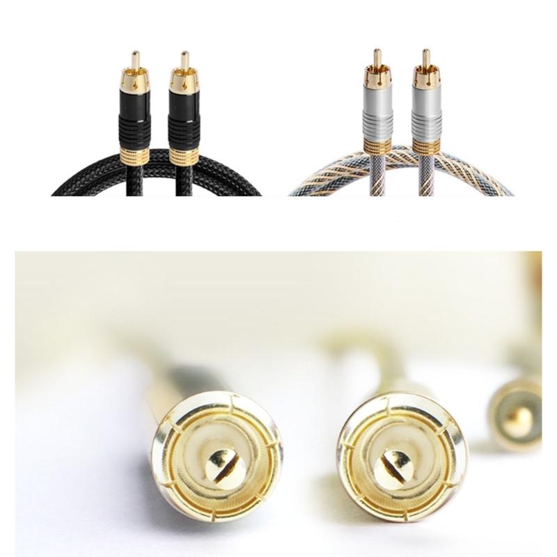 RCA Digital Audio Coaxial Cable 24K Gold Plated Connectors S/PDIF RCA Male To RCA Male for Home Theater, HDTV, Subwoofer