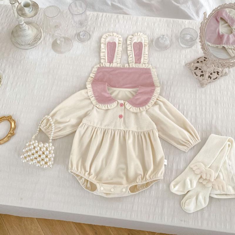Cute Rabbit Ear Baby Girl Long Sleeve Bodysuit 80cm
