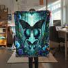 1PC 3D Butterfly Print Flannel Blanket, High Quality All Seasons, Home Decor, Warmth and Comfort, Perfect for Christmas Gifts
