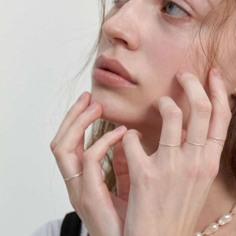 LOVE ME MONSTER [3 SET] [Silver] Shining Rings (L241MRI050)