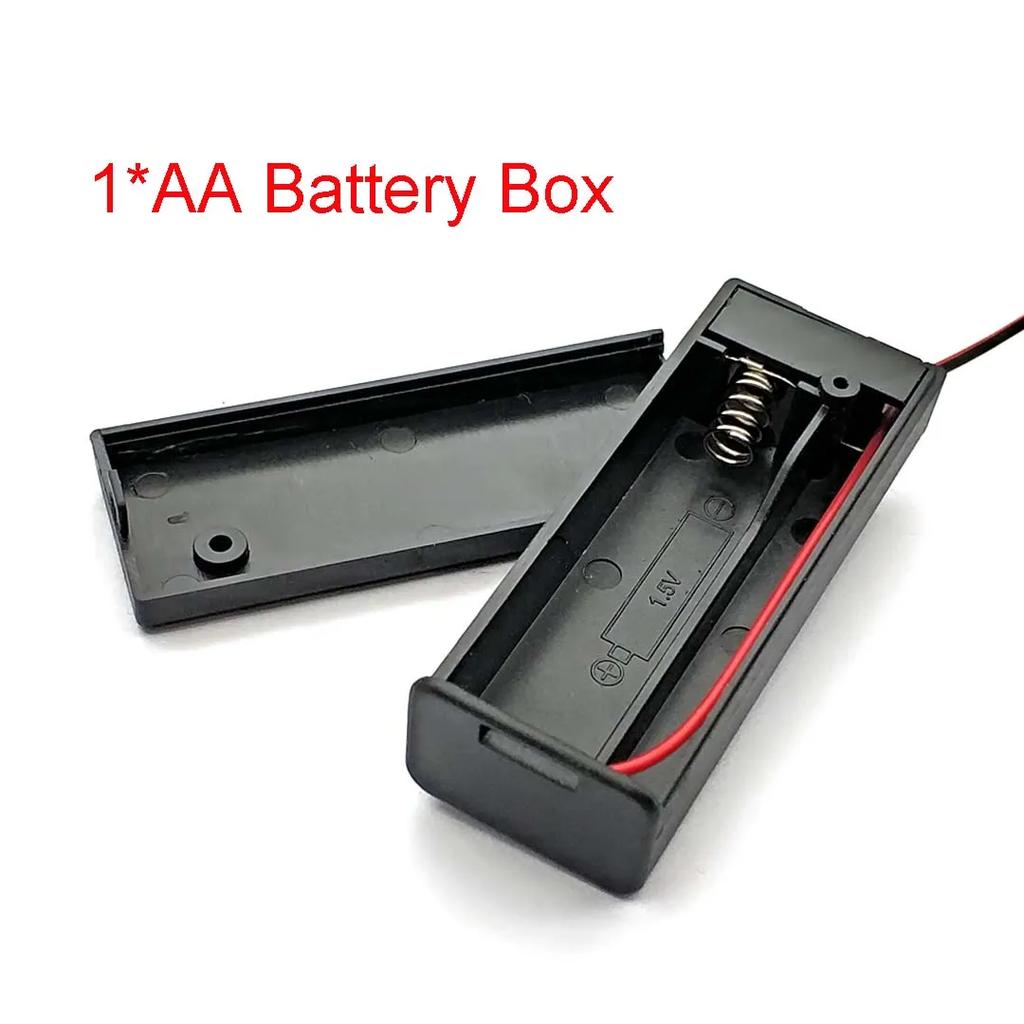 DIY 1/2/3/4 Slot AA Battery Holder Box Case AA Battery Holder Box Case with Switch