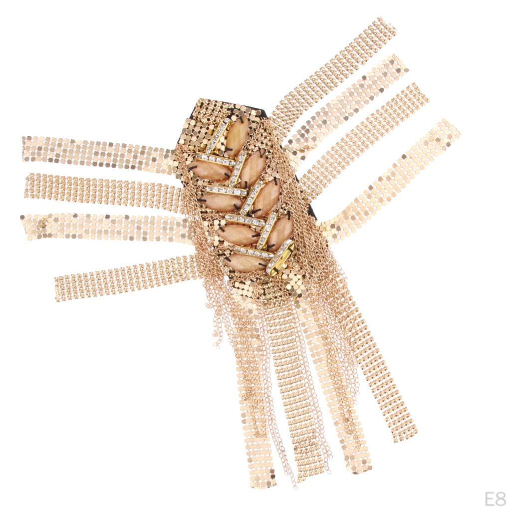 Fringe Rivet Tassel Epaulet Shoulder Boards Badge Costume