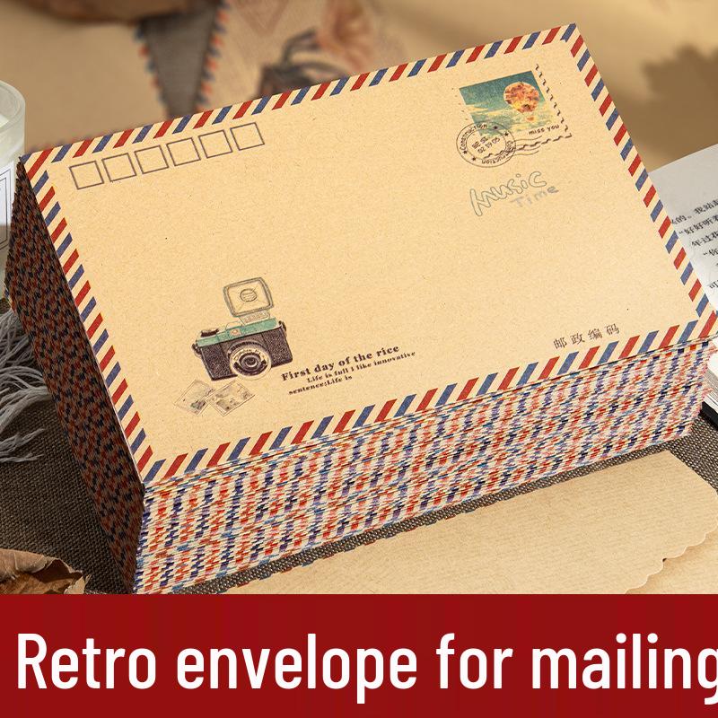 Retro Airmail Envelope & Postcard Set: Perfect for DIY Greeting Cards & Gifts