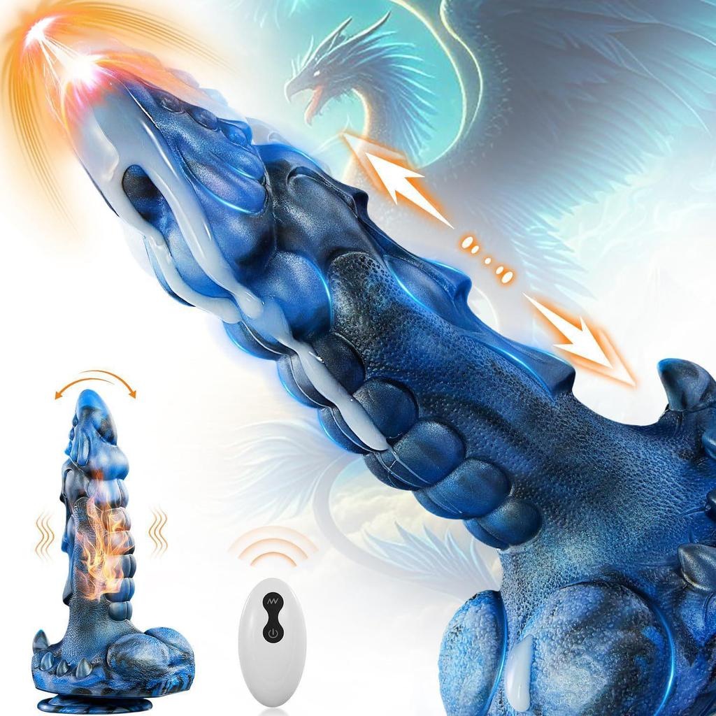Wireless Remote Control Silicone Suction Cup Dildo for Women