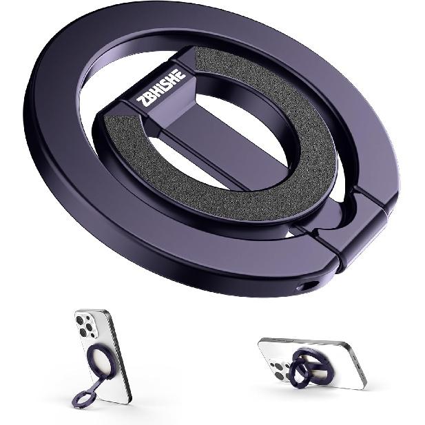 Magnetic Phone Ring for MagSafe Dual-Sided Magnetic Phone Grip Magnet Phone Stand Grip Compatible with iPhone 17/16/15/14/13 Pro Max Plus Mag Safe