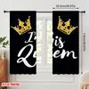 2pcs,2D Plane Printing Curtain Popular King and Queen (29) Durable 100% Polyester Fabric (without Rod) Decorations Outdoor Ldeal