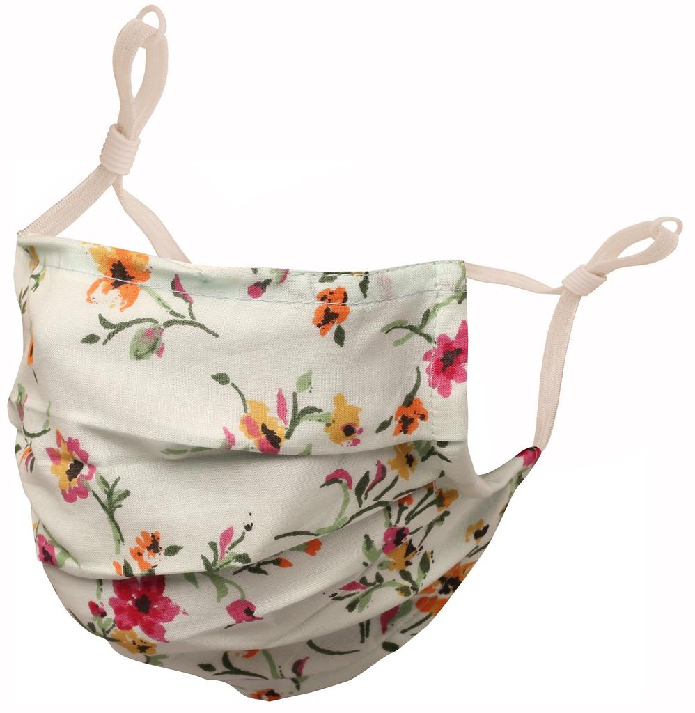 Touchstone anti pollution smog smoke cold cough protective cotton face mask Floral Fabric Adjustable filter pocket nose bridge 2 layer reusable wash