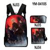 Classic Novelty Moriarty the Patriot 3D Print 3pcs/Set School Bags Laptop Daypack Backpack Inclined Shoulder Bag Pencil Case