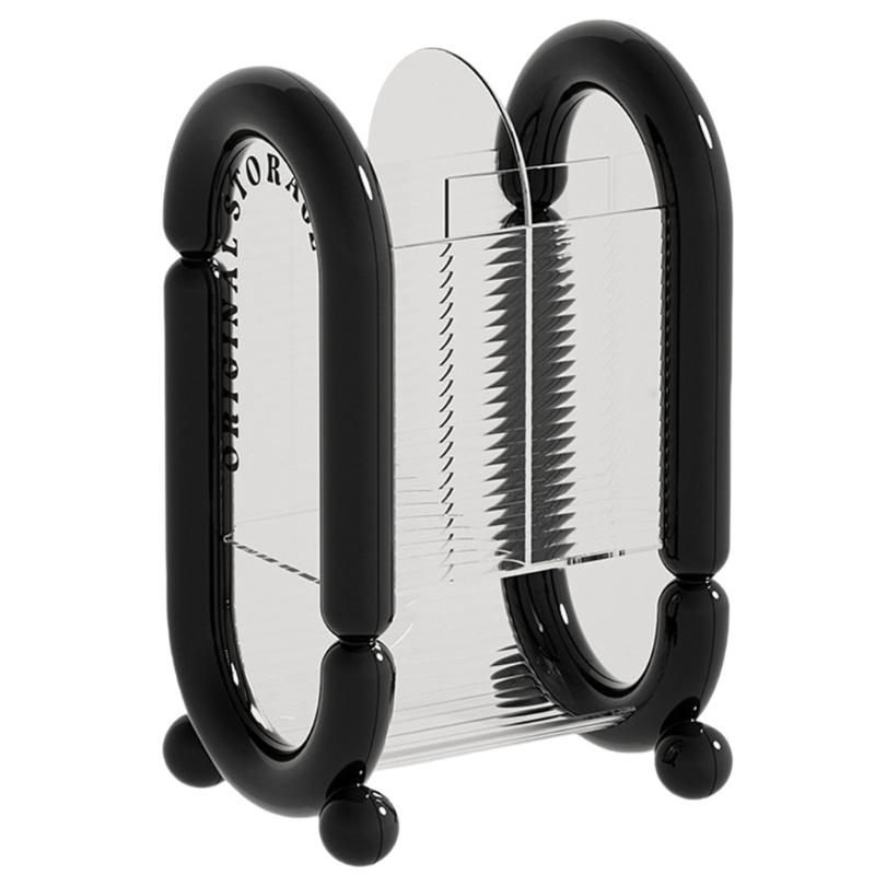 Fashionable Clear Covers Cosmetic Brush Organizers to Protect From Stylish and Multipurpose Compartment Designs чёрный