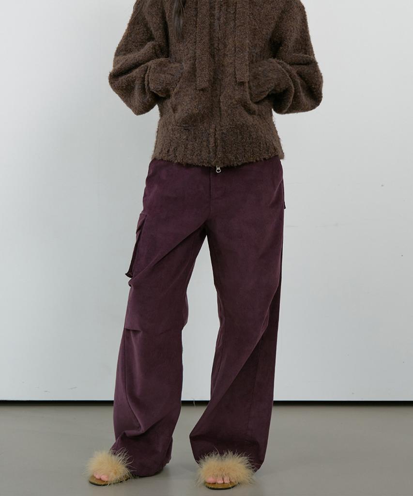 MA JOURNEE Corduroy Cargo Pants_Purple