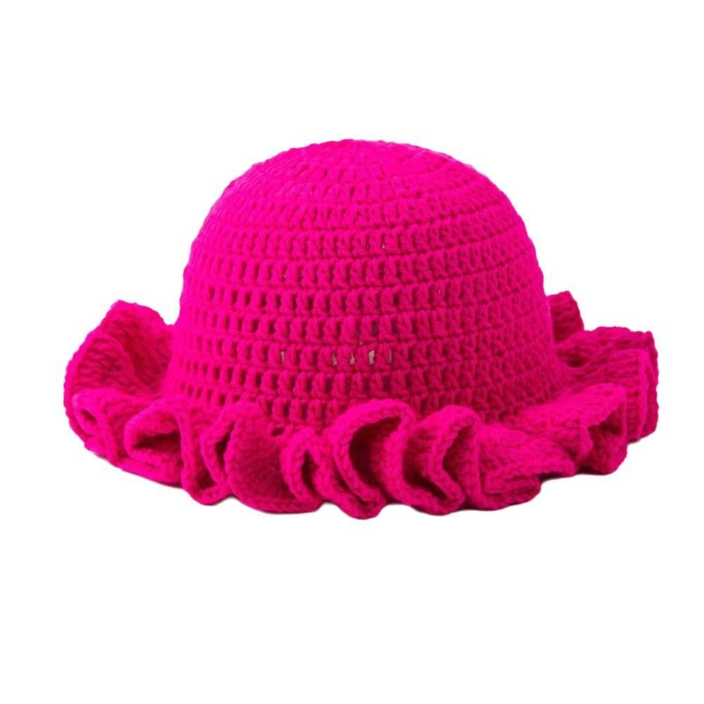 Floppy Women Bucket Hat Crochet Knit Beanie Hat Casual Fisherman Cap