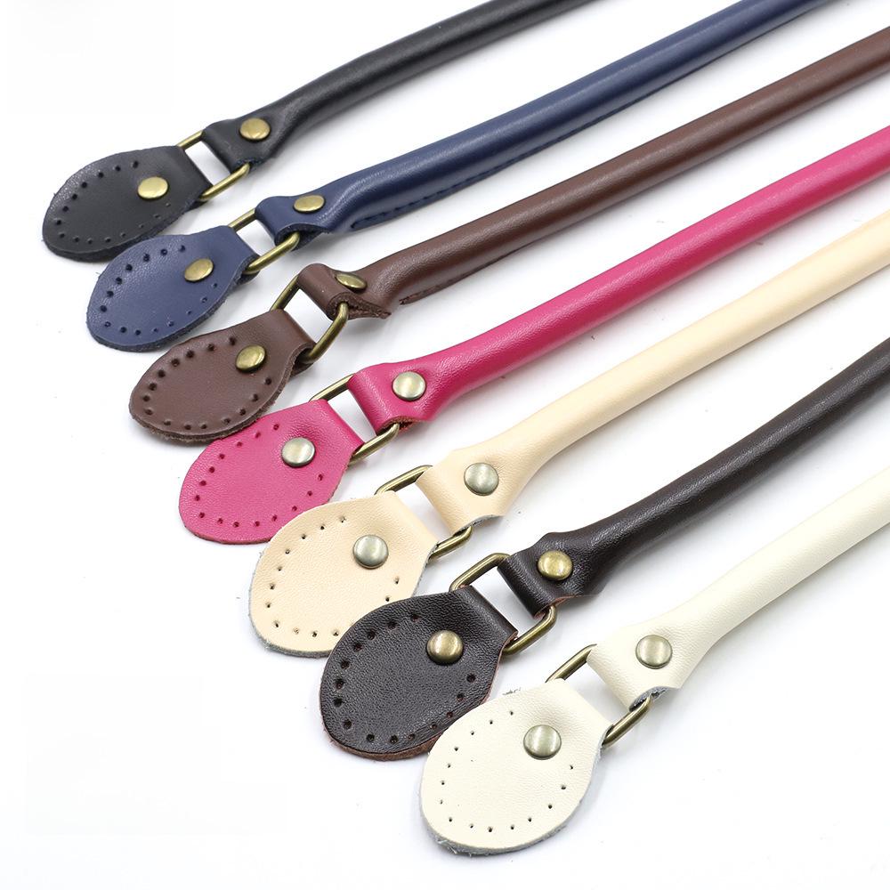 Svart Äkta Läder Ko-hud Axelväska med Handtag och Handrem - 60cm Handgjorda Accessoarer