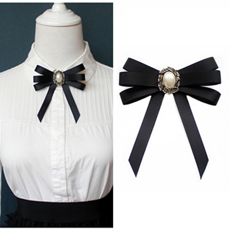 'S Floating Tie Shirt Decoration Pin Flower Bow Pearl Bow Tie Detachable Collar For Women Jewelry AccessoriesFlower Jewelry