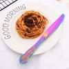 5pcs/set Rainbow Tableware Set Stainless Steel Dinnerware Royal Knife Dessert Fork Spoon Flatware Cutlery Set Western Silverware Set for 1