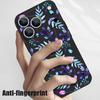Colorful Leaves Case For iPhone 17 Pro Case for iPhone 17 16 15 14 13 17 Pro Max 16e 15 16 Plus Shockproof TPU Silicone Lanyard Phone Cover
