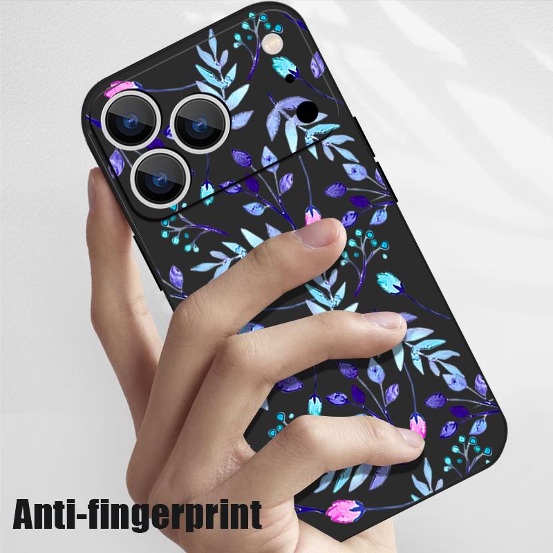 Colorful Leaves Case For iPhone 17 Pro Case for iPhone 17 16 15 14 13 17 Pro Max 16e 15 16 Plus Shockproof TPU Silicone Lanyard Phone Cover