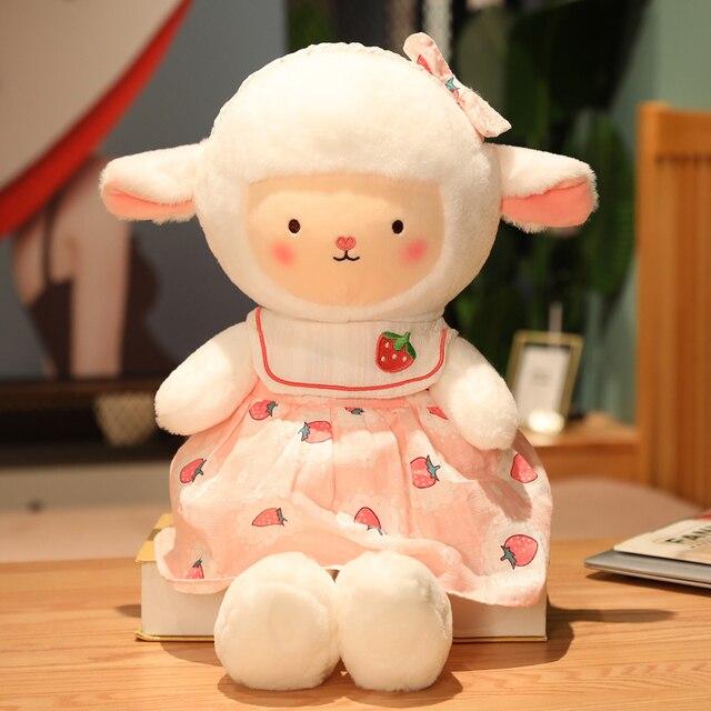 Jucării de pluș de oaie, păpuși Kawaii Alpaca, umplute, pernă moale și drăguță, pentru copii, cadou de zi de naștere