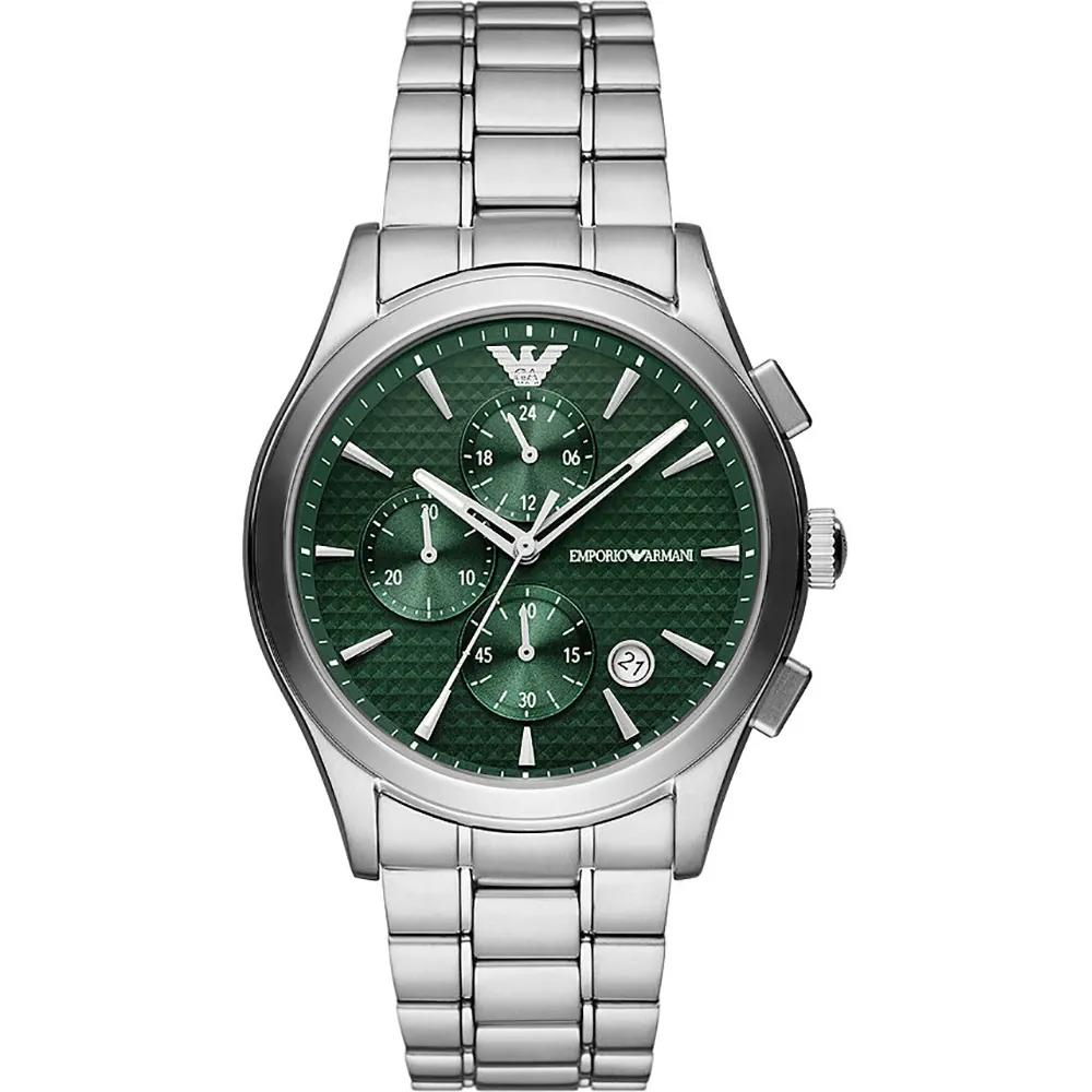

Emporio Armani Paolo Зеленый Металл/Серебро Мужской Кварцевый Хронограф с Датой AR11529 зелёный