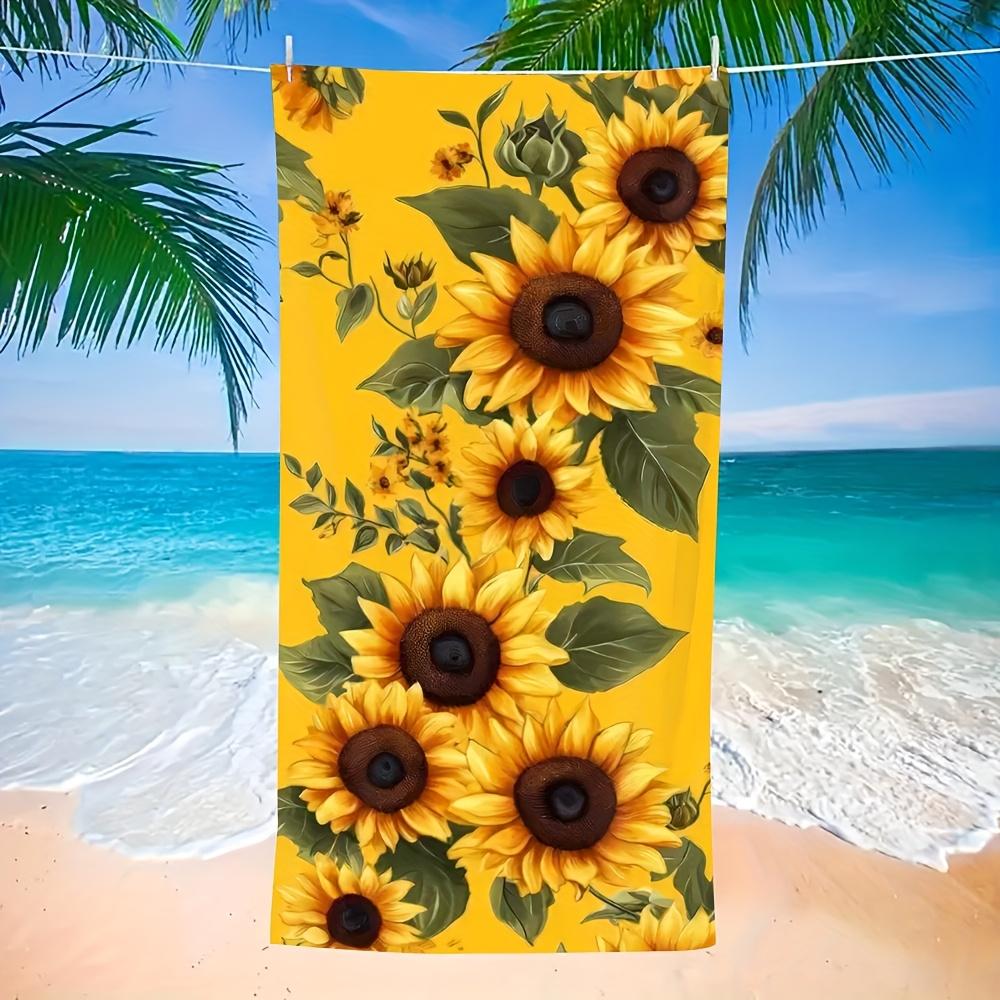 Tropical Hibiscus Flower Swirl Background Large Beach Towel Quick Dry Soft Towel For Outdoor Beach Camping Decor