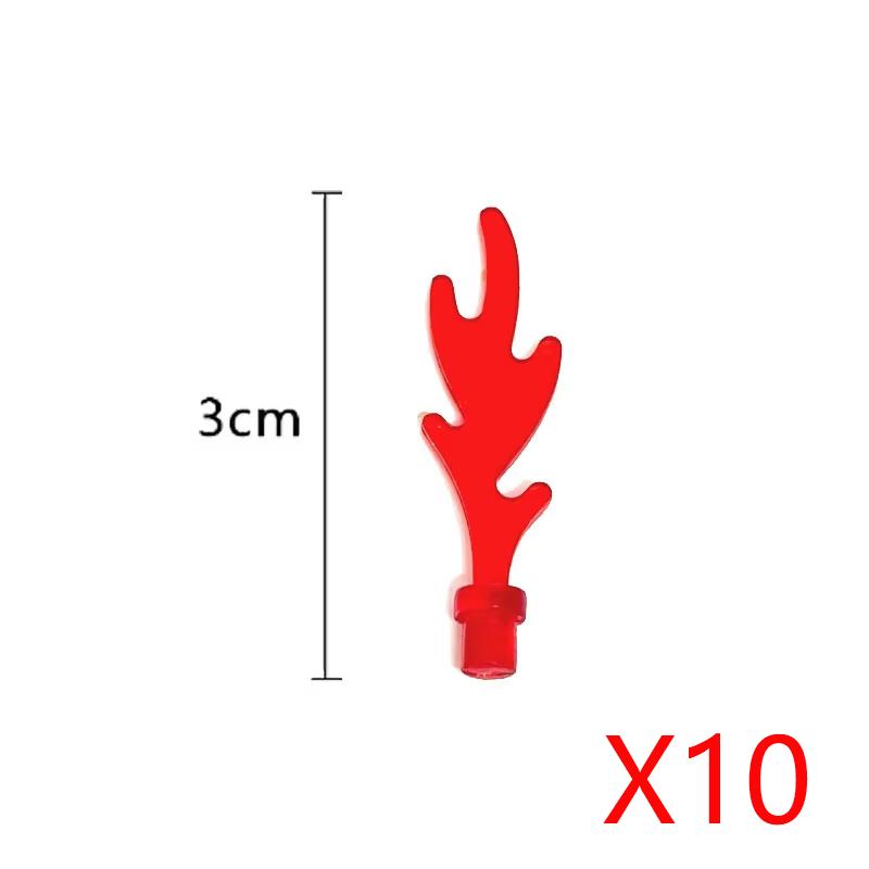 MOC Medieval Building Blocks Compatible Flame Feather Camping Wooden Pile Bonfire Tent Accessories Model Mini Bricks Toys Gifts