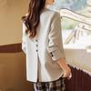 Chaqueta de traje para mujer, blazer formal, abrigo para mujer, chaqueta recta de manga larga con un solo botón, ropa de trabajo para oficina para mujer
