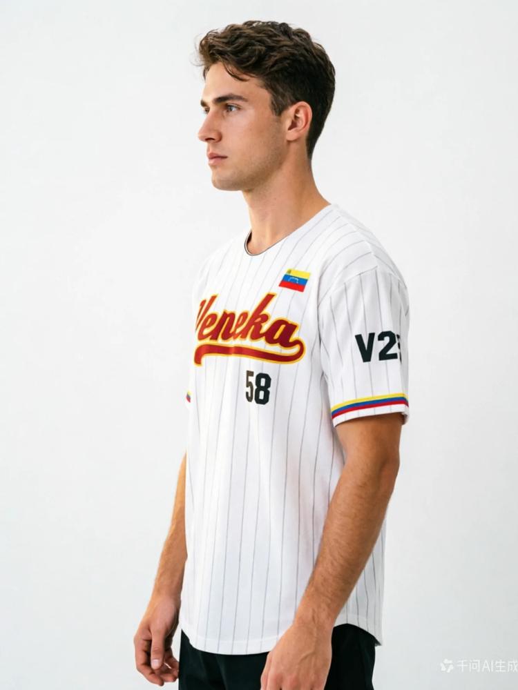 Veneka 58 Baseball Venezuela Libre, Abbinamento Famiglia, Maglia da Baseball Venezuela, Maglietta Venezuela, Maglietta Baseball, Top Traspirante Comodo Morbido