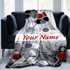 1PC Custom Name Abstract Hexagon blanket versatile,all-season throw suitable for the living room,bedroom,camping,travel,and gift